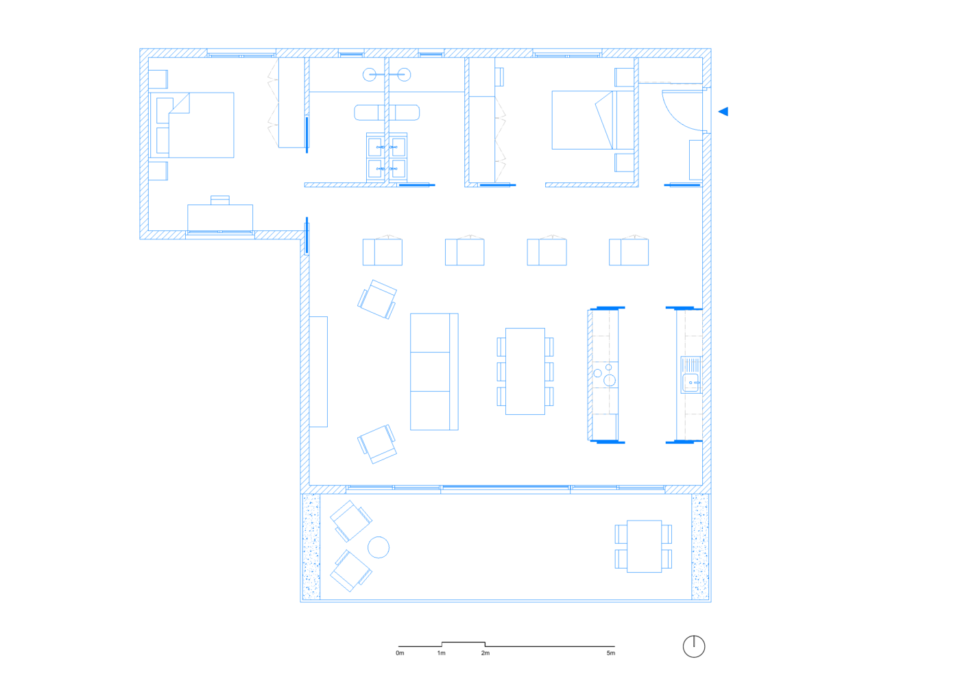 Plano técnico de distribución de la vivienda