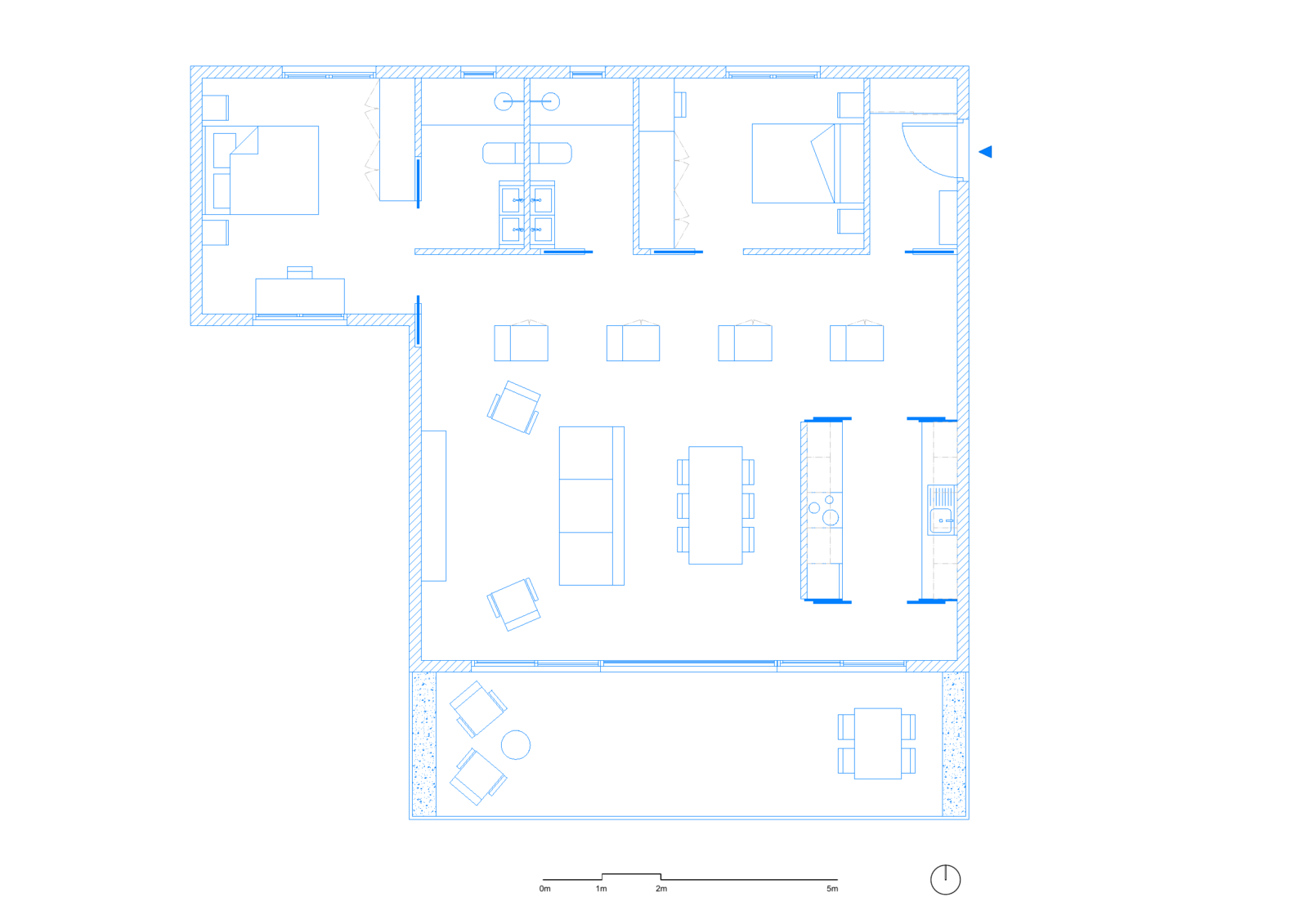 Plano técnico de distribución de la vivienda